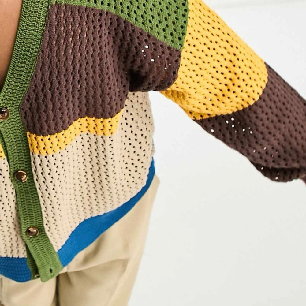 Colorblock Knit Cardigan - Picture 5 of 7